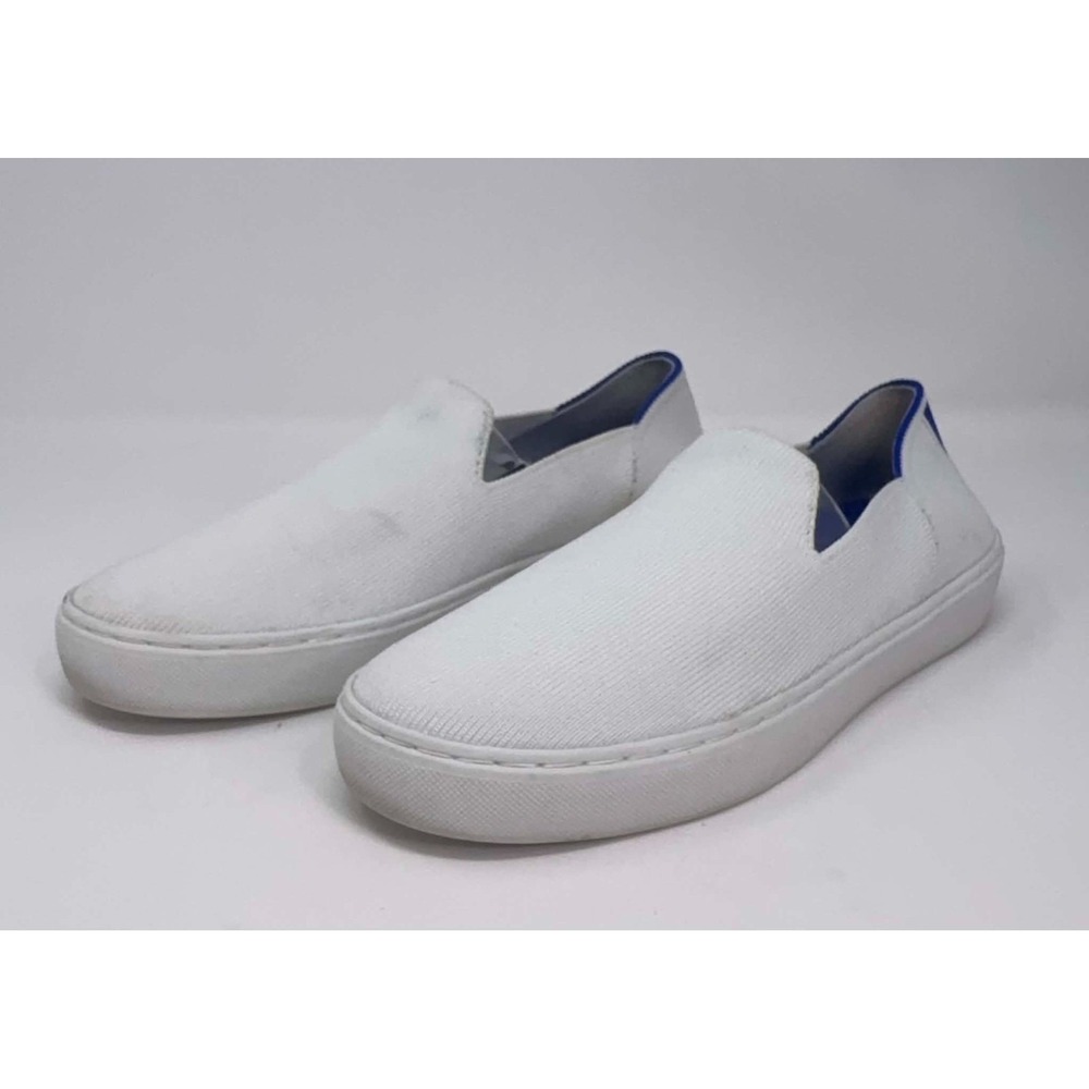 Rothy's The Original Slip On Sneaker Women's 7 Bright White Textile Minimalist